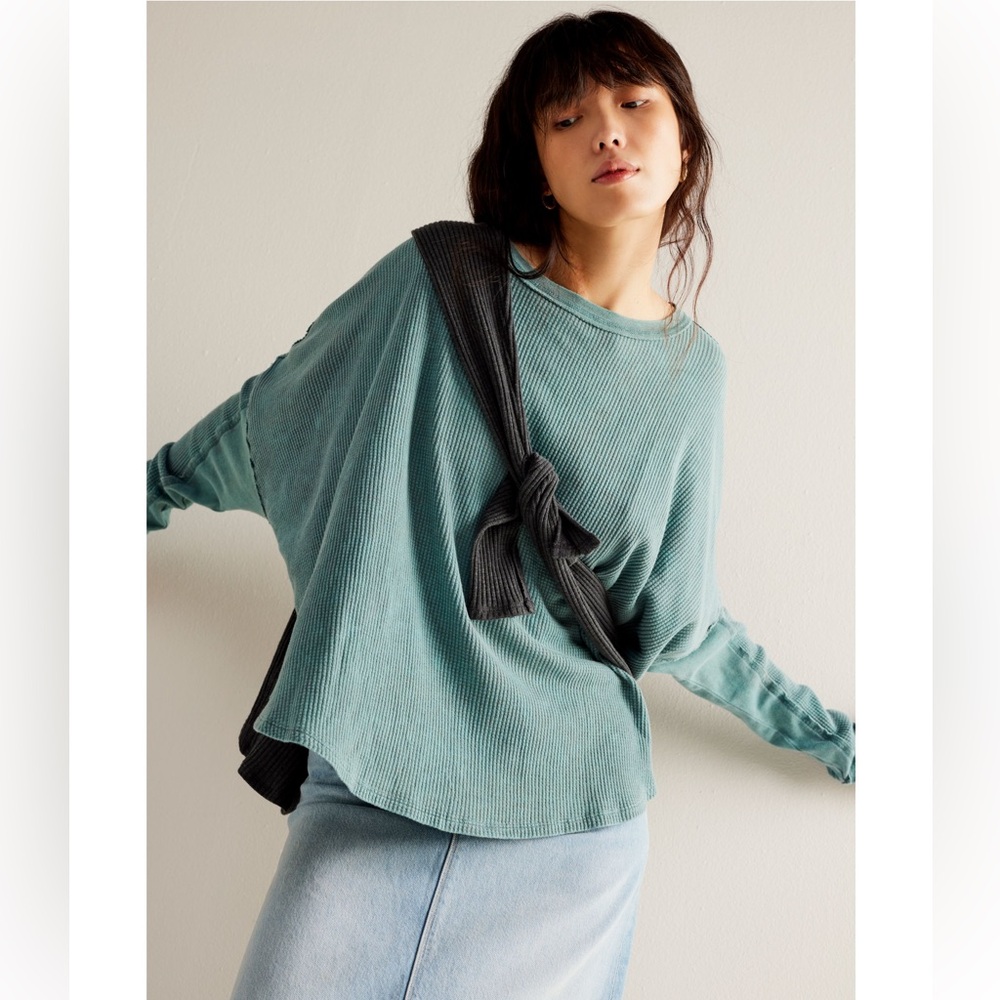 NEW Free People Microphone Drop Thermal Top - Picture 7 of 12